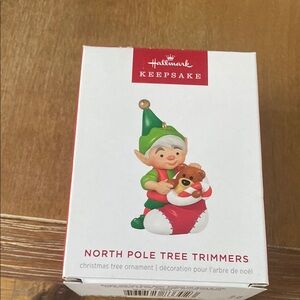 NEW Hallmark Ornament 2024 North Pole Tree Trimmers #12 Stocking Teddy Bear B42